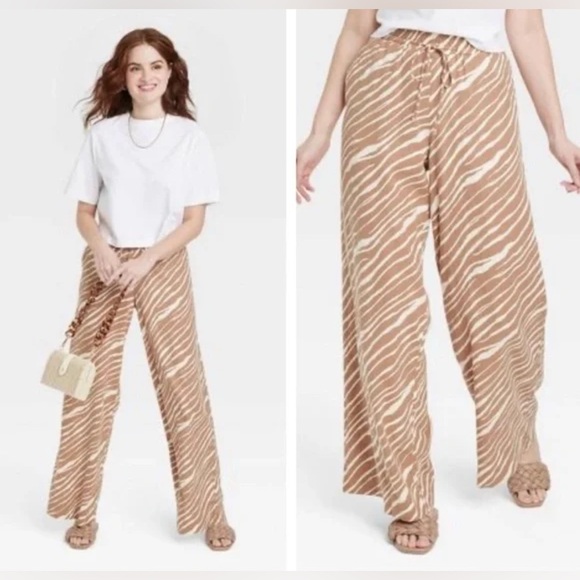 A New Day from Target Zebra Print Linen Pants 🦓 - Picture 2 of 7